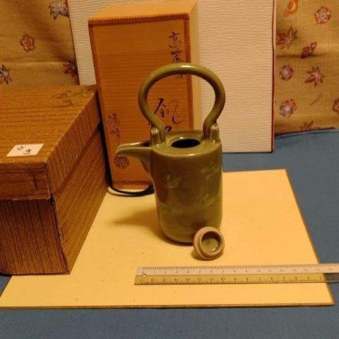 銚子 高麗青磁写 日比野清峰作 さき番 銚子、高麗青磁写、日比野清